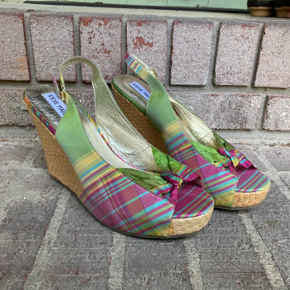 STEVE MADDON Cerona Wedges Size 9.5 - Picture 2 of 7
